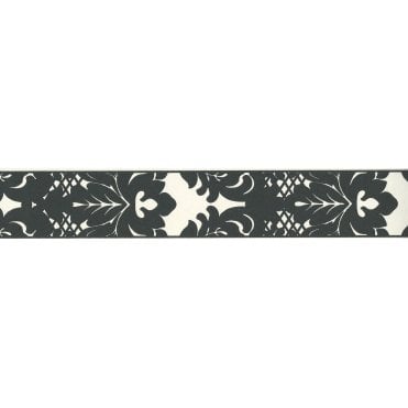 SAMPLE - Only Borders Damask Narrow Black / White Border by AS Creation 96214-1