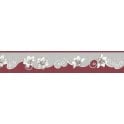 SAMPLE - Only Borders Floral Narrow Red / Grey Border by AS Creation 96211-2