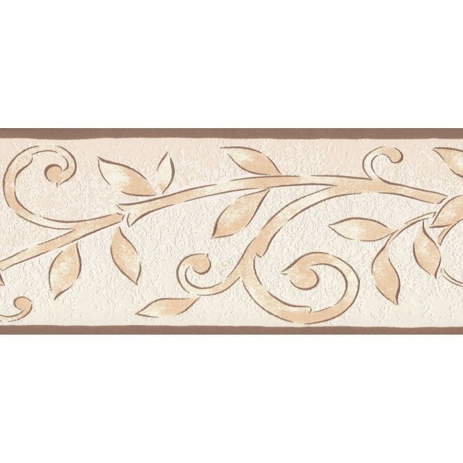 SAMPLE - Only Borders Leaf Scroll Beige / Brown Border by AS Creation 2030-45