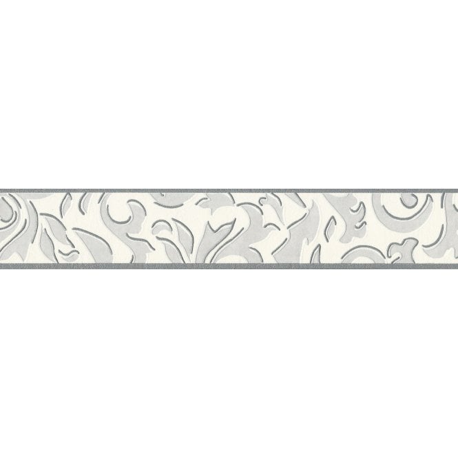 SAMPLE - Only Borders Scroll Grey Narrow Border by AS Creation 96209-1