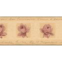 SAMPLE - Romantic Rose Bloom Motif Peach / Red Border by Zen 4742