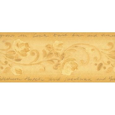SAMPLE - Romantic Rose Trail Yellow Border by Zen H196780