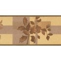 SAMPLE - Salinas Hellebores Gold / Bronze Vinyl Border by Ideco SA-29103-B