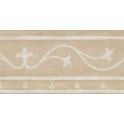 SAMPLE - Salinas Scroll Beige / White 10 Metre Border by Ideco 63001