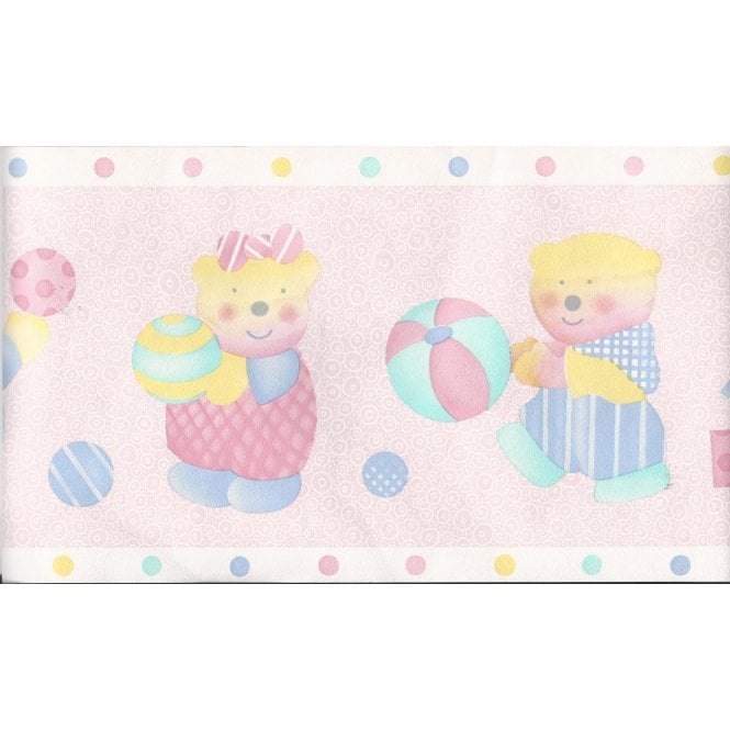 SAMPLE - Tots Pink 10 Metre Border by Coloroll 200031