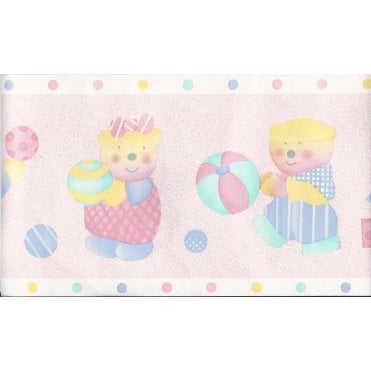 SAMPLE - Tots Pink 10 Metre Border by Coloroll 200031