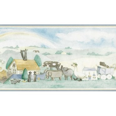 SAMPLE - Toy Parade Nursery Wallpaper Border by Fine Decor BD1016