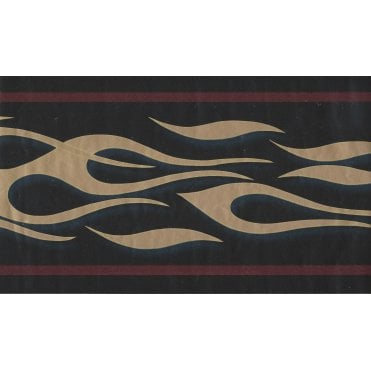 SAMPLE - Tribal Wave Black / Gold Border By Imperial B63540