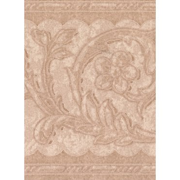 Scroll Acanthus Leaf Scroll Peach 10 Metre Border by Coloroll 117117