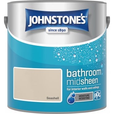 Seashell Soft Sheen Emulsion - Johnstones Bathroom Mid Sheen Wall and Ceiling Paint