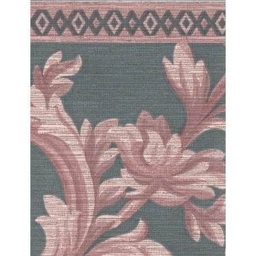 Sheena Scroll Pink / Jade 10 Metre Border by John Wilman 216377