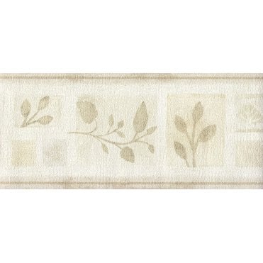 Sienna Leaf Cream / Beige Border by Crown 62092