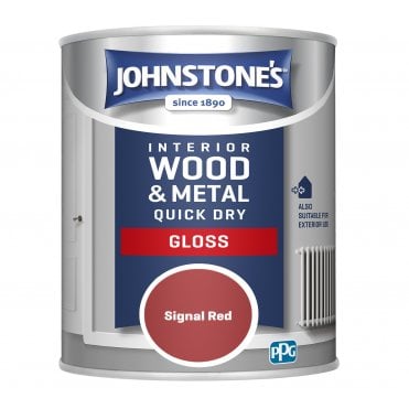 Signal Red Quick Dry Gloss - Johnstones Interior Wood & Metal Paint