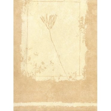 Sketched Flowers Beige / Cream Border by Crown 70783