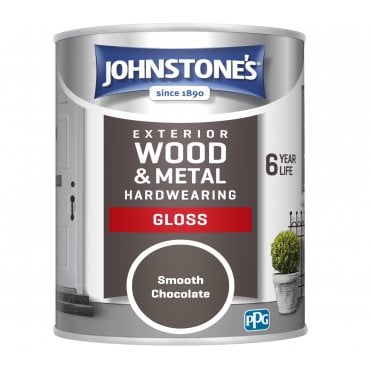 Smooth Chocolate Exterior Hardwearing Gloss - Johnstones Exterior Wood & Metal Paint