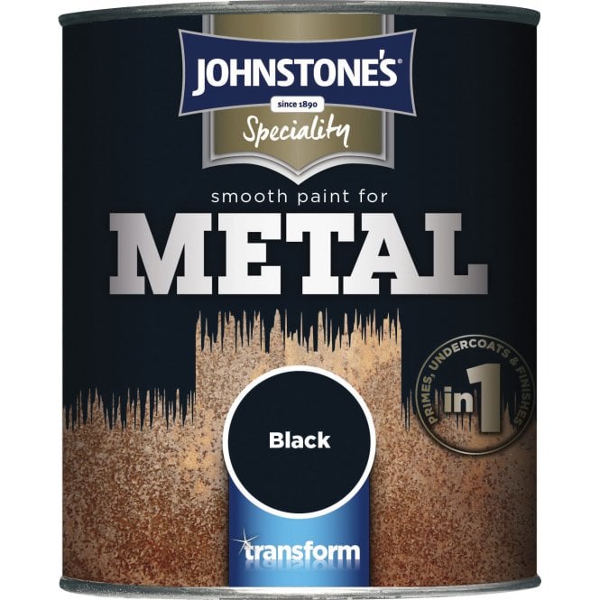 Smooth Paint For Metal Black - Johnstone's Speciality Paint