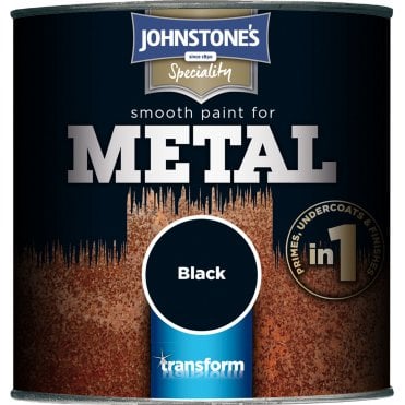 Smooth Paint For Metal Black - Johnstone's Speciality Paint