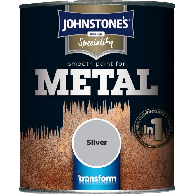Smooth Paint For Metal Silver - Johnstone's Speciality Paint