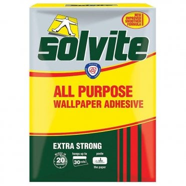 Solvite Extra Strong All Purpose Wallpaper Adhesive - 20 Roll + 50% extra box