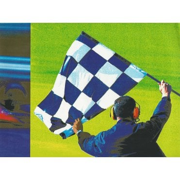 Speed Racing Digital Print Self Adhesive Wide Border by Crown 72134
