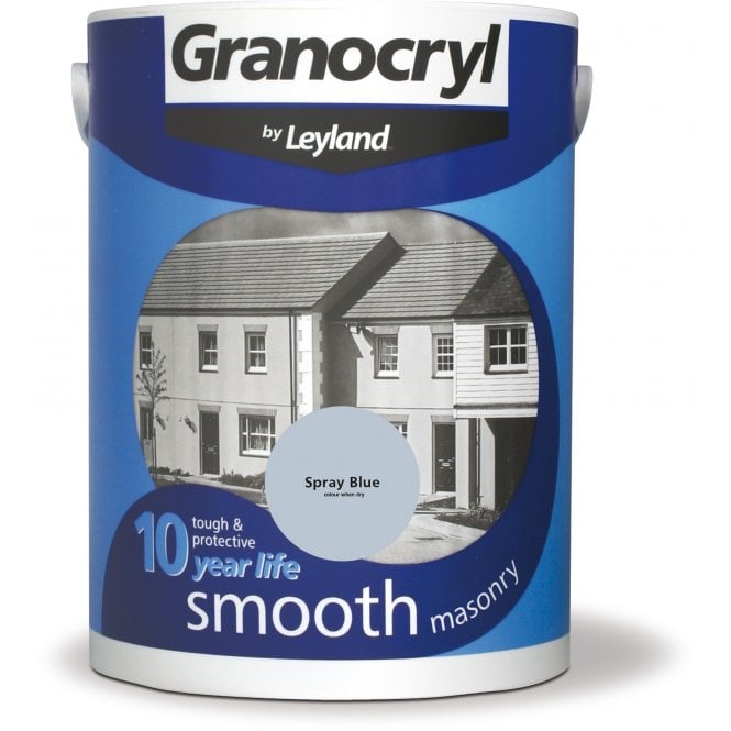 Spray Blue Smooth Masonry Paint - Granocryl by Leyland