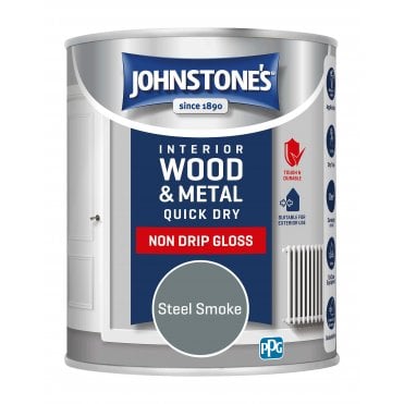 Steel Smoke Quick Dry Gloss - Johnstones Interior Wood & Metal Paint