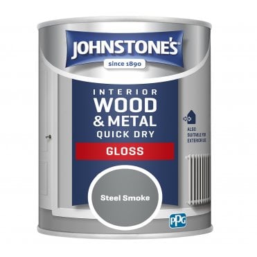 Steel Smoke Quick Dry Gloss - Johnstones Interior Wood & Metal Paint