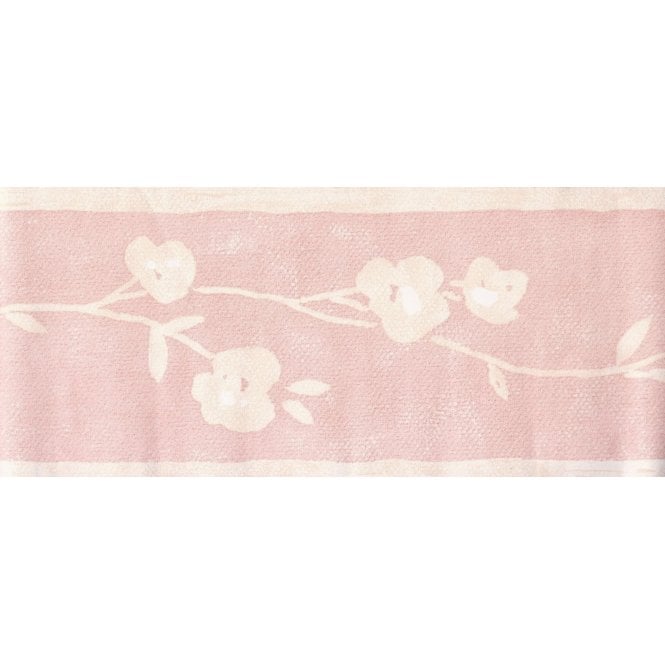 Stencil Floral Pink Border by Crown 4584