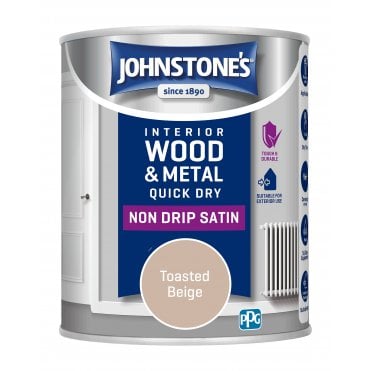 Toasted Beige Quick Dry Satin - Johnstones Interior Wood & Metal Paint
