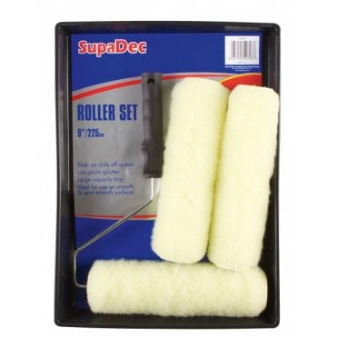 Trio Simulated Sheepskin 9 Inch Roller Set