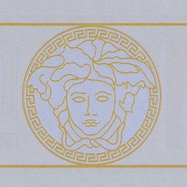 Versace Home Greek Key Silver / Gold Luxury Wallpaper Border by AS Creation 93522-5