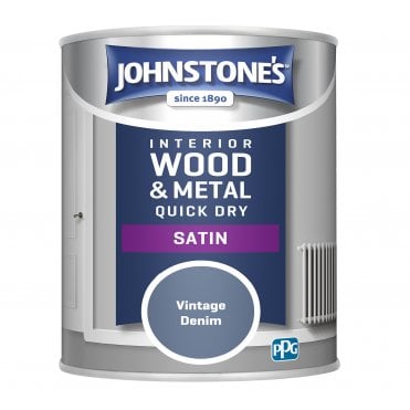 Vintage Denim Quick Dry Satin - Johnstones Interior Wood & Metal Paint