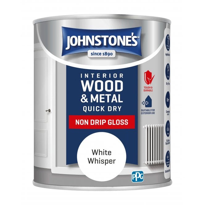 White Whisper Quick Dry Gloss - Johnstones Interior Wood & Metal Paint