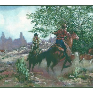 Wild West Green Border By Rosedale 241B63517