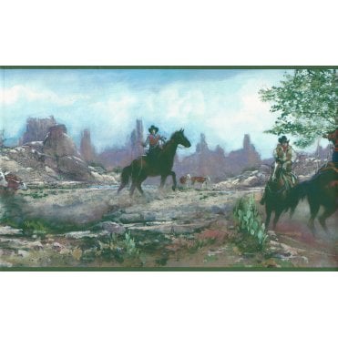 Wild West Green Border By Rosedale 241B63517