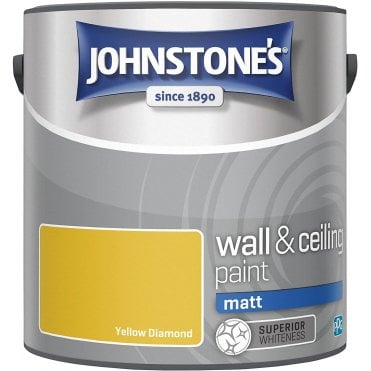 Yellow Diamond Matt Emulsion - Johnstones Wall and Ceiling Paint